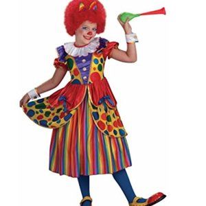 SALE NEW Clown Princess Party Girl Fancy Dress Halloween Child Costume Size 4-6